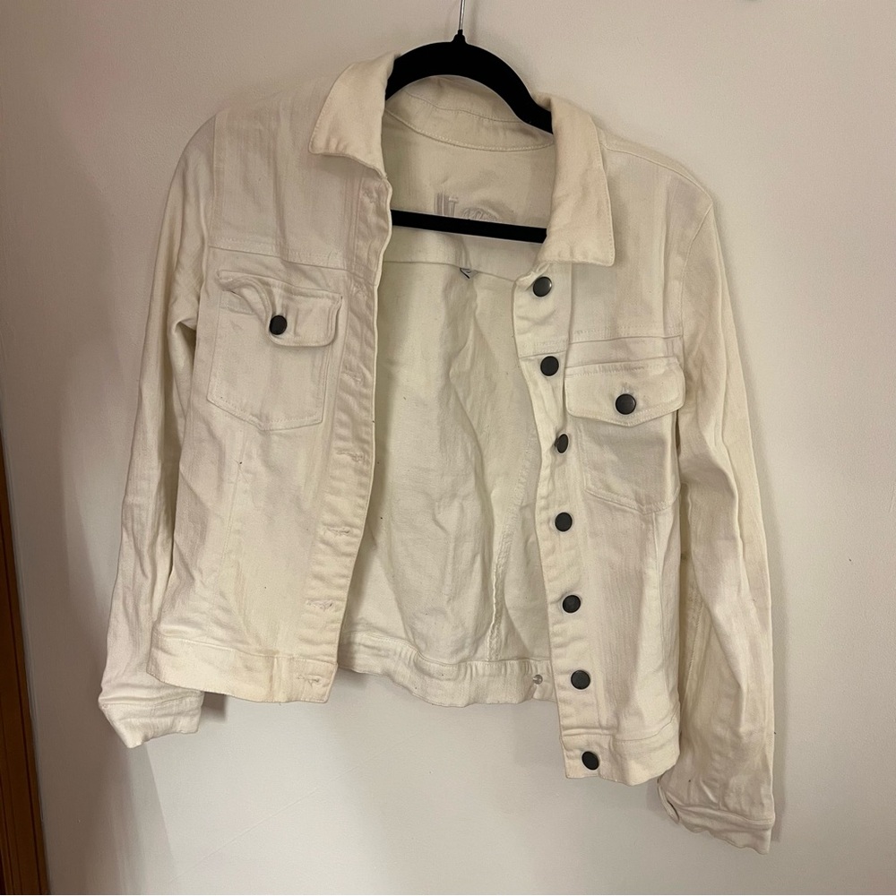Women's Cream Denim Jacket size large